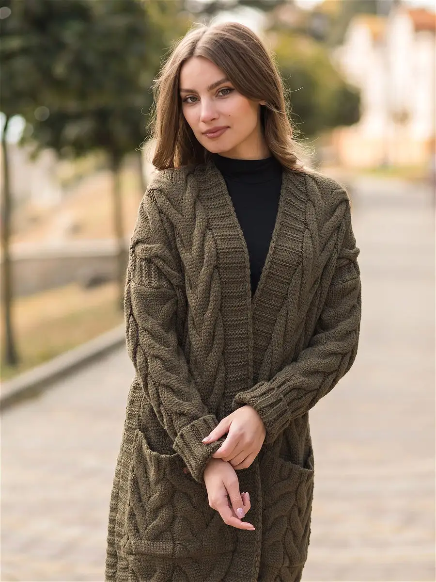 L’union parfaite du style et du confort : Cardigan oversize allongé en maille